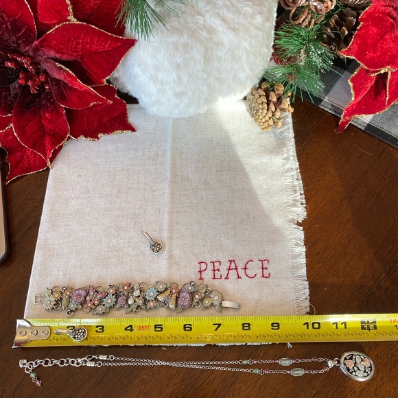 Brighton FLUTTER FANTASY Butterfly Flower BeeNecklace Bracelet Earrings RARE - Picture 14 of 17